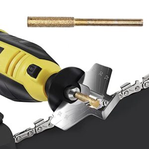 20Pcs Chainsaw Sharpener Burr Grinding Head Rotating File Sharpening Tool Set Kit (Gold)