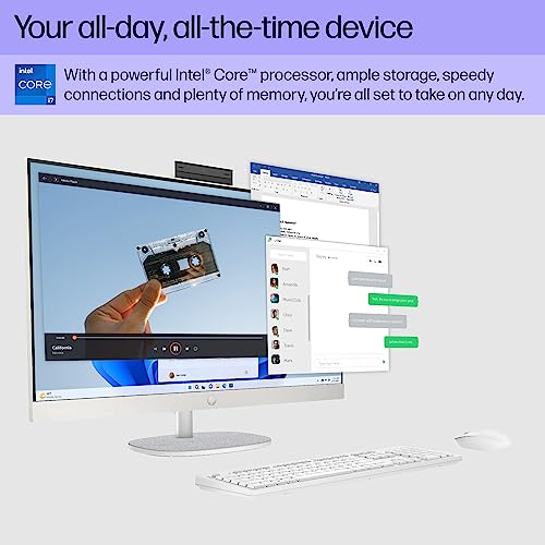 HP 27 inch All-in-One Desktop PC, FHD Display, 13th Gen Intel Core i7-1355U, 16 GB RAM, 512 GB SSD, Intel UHD Graphics, Windows 11 Home, 27-cr0080 (2023)