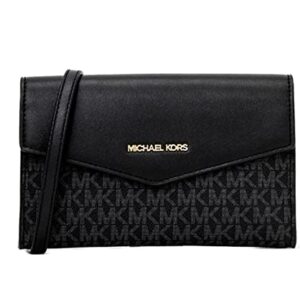 Michael Kors Charlotte Large 3-in-1 Tote Crossbody Handbag Leather (Black)