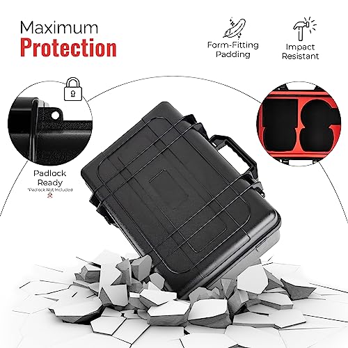 KELIUS Hard Shell Carrying Case Compatible with PS5 with Formfitting Foam Cutouts, Shock-Absorbing Protection, and Detachable Shoulder Strap, Portable Waterproof Travel Case for PlayStation 5 Console