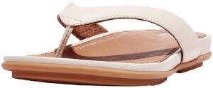 fitflop eo8a20-090 gracie leather flip-flops stone beige us11