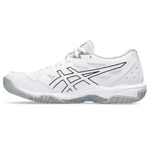 asics women's gel-rocket 11 volleyball shoes, 6, white/pure silver