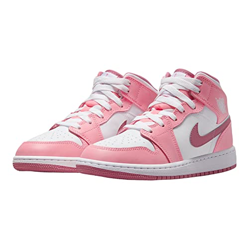 Nike Jordan Youth Air 1 Mid (GS) Coral Chalk/Desert Berry-Whitek DQ8423-616 7Y