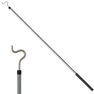 clothes hanger reaching hook telescopic adjustment clothes hook rod light and can extend from51 hook and sponge handle. (50inch)