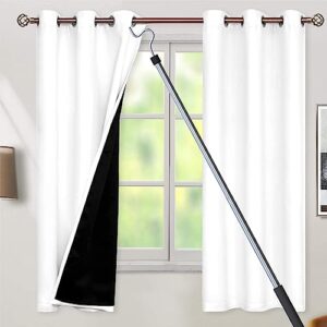 Clothes Hanger Reaching Hook Telescopic Adjustment Clothes Hook Rod Light and can Extend from51 Hook and Sponge Handle. (50inch)