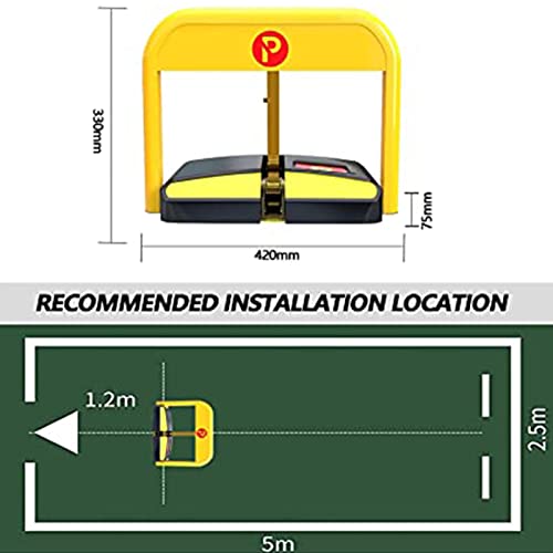 Car Park Driveway Guard Saver w Remote Control, Automatic Parking Barrier Car Parking Lock Parking Space Saver for Car Security, Carport Tool Durable Waterproof,1*Remotecontrol