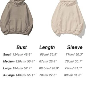 Solid Hoodie Women Loose Basic Hoodies for Women and Men Fleece Pullover Oversized Sweatshirt Long Sleeve