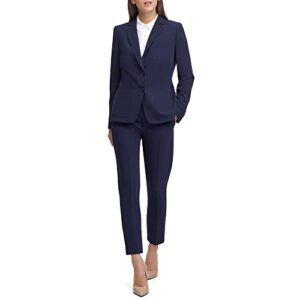 Tommy Hilfiger Women's Work One Button Blazer Jackets, Midnight, 14