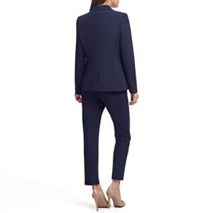 Tommy Hilfiger Women's Work One Button Blazer Jackets, Midnight, 14