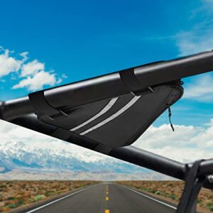 marchfa utv roll bar triangle storage bag compatible for most utv road and mountain bikes accessories waterproof bike bag organizer utv storage (2)