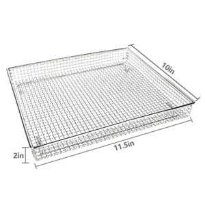 Stainless Steel Baking Tray Pan and Air Fryer Basket Compatible with Cuisinart Airfryer TOA-060 and TOA-065 Cooking and Baking for Convection Toaster Oven