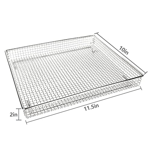 Stainless Steel Baking Tray Pan and Air Fryer Basket Compatible with Cuisinart Airfryer TOA-060 and TOA-065 Cooking and Baking for Convection Toaster Oven