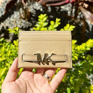 Michael Kors Reed Large Card Holder Wallet MK Signature Logo Leather (Camel)