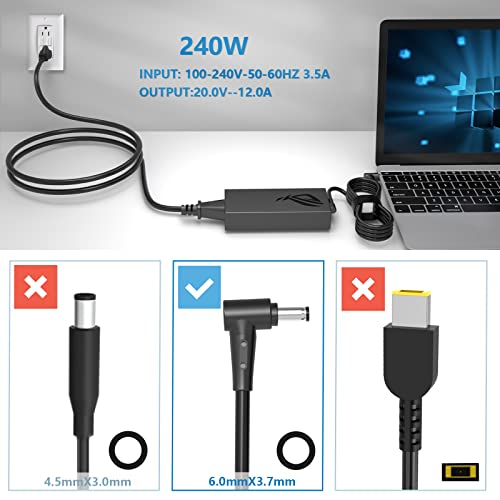 240W Zephyrus Charger ADP-240EB B for ASUS ROG Zephyrus G14 G15 G16 S15 S17 M15 M16 GX550LXS RTX2080 G733QM G733QR G733QS GX701 ROG Strix Scar 15 17 Laptop Power Adapter