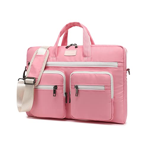 SHWN Pattern 15 "Waterproof Laptop Shoulder Messenger Bag with 14" -15.6 "Bounce Bubble protection (pink)