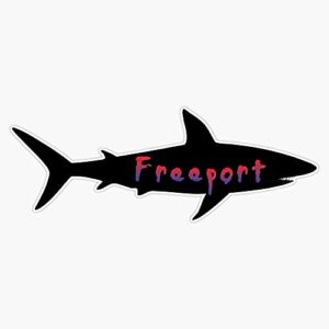 Freeport Bahamas Shark Vinyl Decal Bumper Sticker 5"