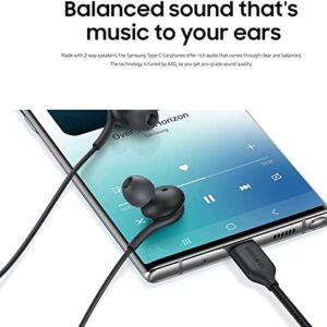 2023 Earbuds Stereo Headphones for Samsung Galaxy S22 S21 Ultra 5G, Galaxy S20 FE, Galaxy S10, S9 Plus, S10e, Note 10 - Designed by AKG - with Microphone and Volume Remote Type-C Connector