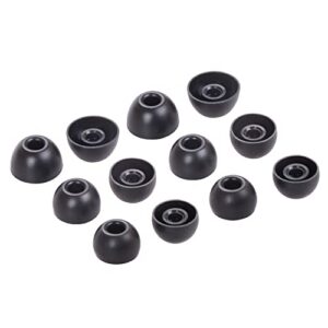 6 pairs replacement earbuds tips silicone eartips set for beats fit pro buds headphones wireless fit in case ear tips (black)