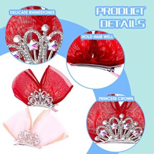 WLLHYF Diamond Crown Hair Pin Bow Hair Clips Gradient Metal Side Hair Barrette Princess Headband Mini Birthday Crown Hair Styling Headdress Accessories for Girls Kids