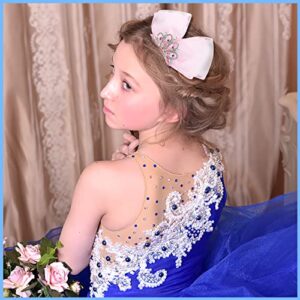 WLLHYF Diamond Crown Hair Pin Bow Hair Clips Gradient Metal Side Hair Barrette Princess Headband Mini Birthday Crown Hair Styling Headdress Accessories for Girls Kids