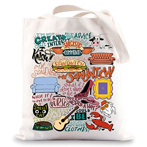 BWWKTOP Friend TV Show Tote Bag Friend TV Show Character Fans Gift Friend TV Show Themed Bag TV Show Merchandise(Sandwich TG)