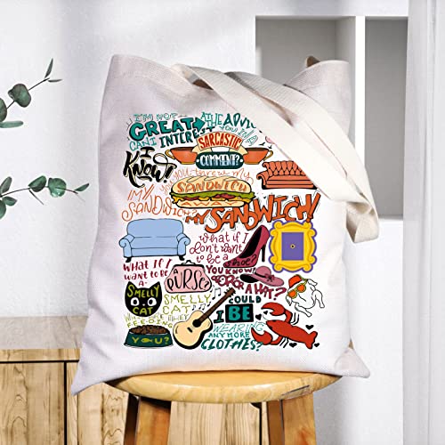 BWWKTOP Friend TV Show Tote Bag Friend TV Show Character Fans Gift Friend TV Show Themed Bag TV Show Merchandise(Sandwich TG)