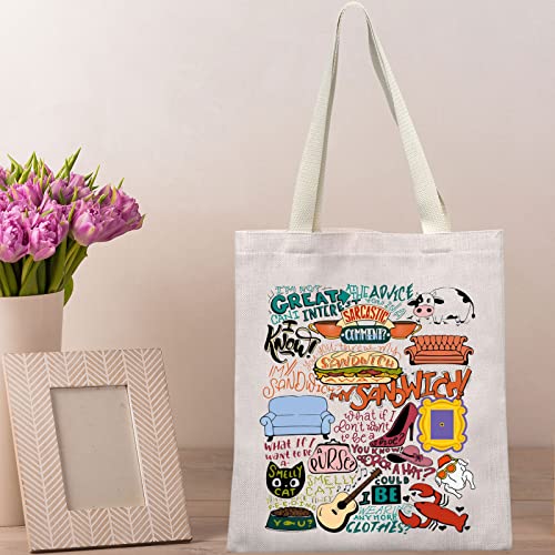 BWWKTOP Friend TV Show Tote Bag Friend TV Show Character Fans Gift Friend TV Show Themed Bag TV Show Merchandise(Sandwich TG)