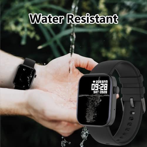 Smart Watch, 1.8'' Fitness Watch with Text and Call, Activity Tracker Smartwatch with Heart Rate, Blood Oxygen, and Sleep Monitor, IP68 Waterproof, for Women and Men iPhone Android Phones Compatible