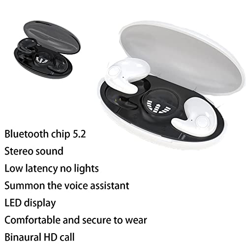 LELEBEAR Invisible Sleep Wireless Earphone Ipx5 Waterproof, Invisible Earbuds Wireless Bluetooth, Ipx5 Waterproof Bluetooth Earbuds (Skin Color)