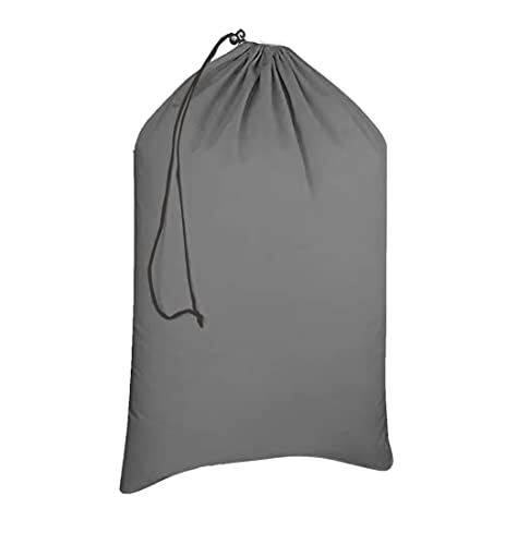 Gratico Laundry Bag Canvas|Dirty Clothes Travel Laundry Bag|Machine Washable|Reusable College Hostel Hamper Liner Bag Garments Delicates Drawstring Closure 1 Pack Grey Color|Size 28X36 Inches