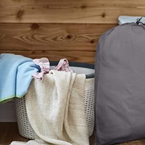 Gratico Laundry Bag Canvas|Dirty Clothes Travel Laundry Bag|Machine Washable|Reusable College Hostel Hamper Liner Bag Garments Delicates Drawstring Closure 1 Pack Grey Color|Size 28X36 Inches
