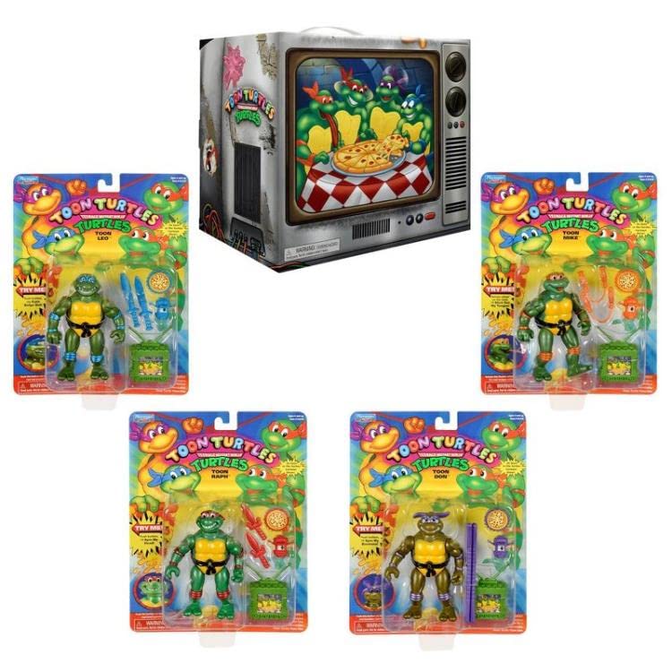 Teenage Mutant Ninja Turtles Figures Collection - Bundle with 4 TMNT Mini Figurines Toys for Boys with TMNT Stickers | TMNT Party Favors for Kids 8-12