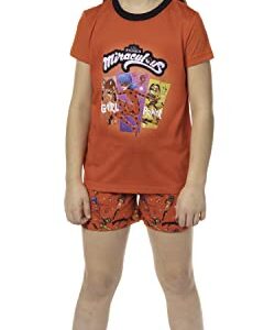 INTIMO Miraculous: Tales of Ladybug & Cat Noir Girls' Sleep Pajama Set Shorts (6/6X)