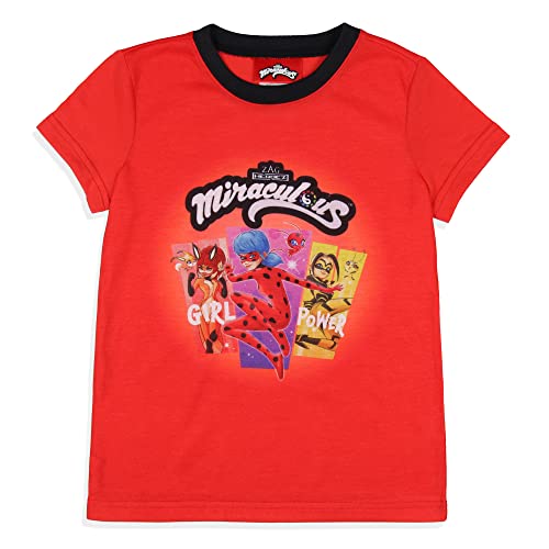 INTIMO Miraculous: Tales of Ladybug & Cat Noir Girls' Sleep Pajama Set Shorts (6/6X)