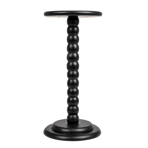 Creative Co-Op Stacked Pedestal Cocktail Side Table, Black