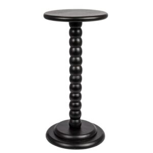 Creative Co-Op Stacked Pedestal Cocktail Side Table, Black