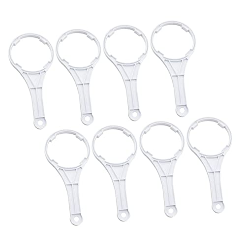 8pcs Home Water Filter Black Case Shell Wrench Filter Under Sink Water Filter Tool Water Filter Spanner Housings Water Filter White Plastic Filtering System Household