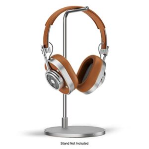 MASTER & DYNAMIC MH40 Over-Ear Wireless Headphones Gen II, Silver Metal/Brown Coated Canvas/Brown Leather