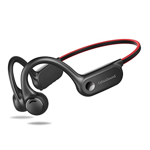 S100 Bone Conduction Headphones,Open Ear Headphones with Built-in Mic, Bone Conduction Headphones Bluetooth 5.2,10H,Sweatproof Sports Headsets.