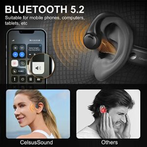 S100 Bone Conduction Headphones,Open Ear Headphones with Built-in Mic, Bone Conduction Headphones Bluetooth 5.2,10H,Sweatproof Sports Headsets.