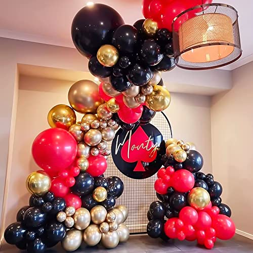 RUBFAC 65pcs Black Latex Balloons, 12 Inches Helium Party Balloons with Ribbon for Wedding, Birthday, Graduation, Baby Shower, Bridal Shower, Anniversary Arch Garland Decoration