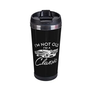 I'm not old I'm Classic Insulated Mug, 13.5 Oz With Lid Vacuum Stainless Steel Coffee Mug, For Travel Office School Camping