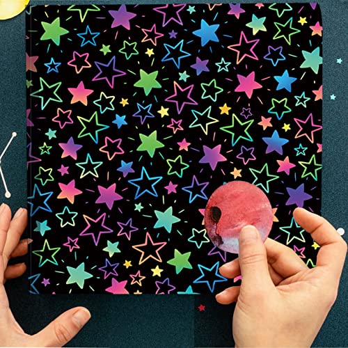 RiukRaiu Galaxy Wrapping Paper For Kids Boys Girls-Gift Wrap with Night Sky,Nebula Star Suitable For Birthday, Baby Shower, Party, Graduations, Party.8 Sheets 20 x 29 Inch, Folded Flat
