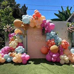 Dusty Pink Balloon Garland Boho Balloons Pastel Balloon Arch Kit Latex Thick 18/12/5in Blue Brown White Sand Balloon Set For Bridal Shower Girl Birthday Baby Shower Bachelorette Party Decorations