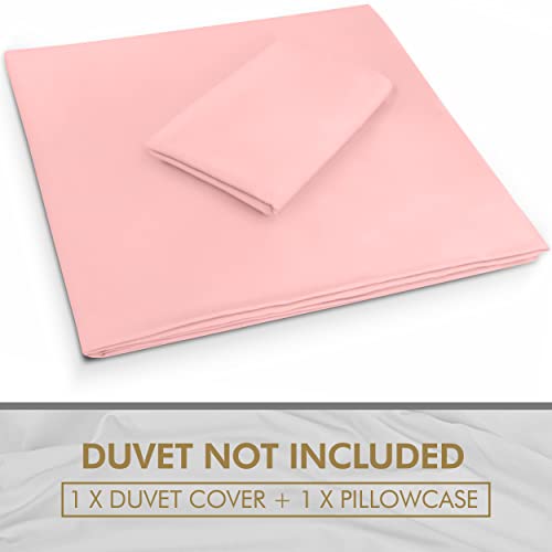 Utopia Bedding Duvet Cover Twin Size Set - 1 Duvet Cover with 1 Pillow Sham - 2 Pieces Comforter Cover with Zipper Closure - Ultra Soft Brushed Microfiber, 68 X 90 Inches (Twin/Twin XL, Pink)