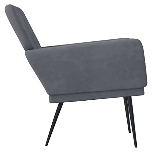 vidaXL Velvet Armchair in Dark Gray - Comfy Modern Design with Durable Material and Perfect Dimensions.