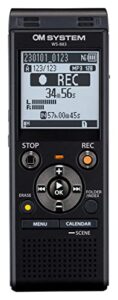 olympus om system ws-883 digital voice recorder, linear pcm/mp3 recording formats, usb direct, 8gb playback speed and volume adjust, file index, erase selected files