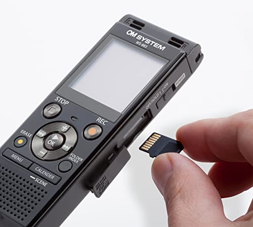 Olympus OM System WS-883 Digital Voice Recorder, Linear PCM/MP3 Recording Formats, USB Direct, 8gb Playback Speed and Volume Adjust, File Index, Erase Selected Files