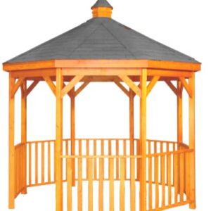 Amish-Crafted 12' Wood Octagon Gazebo-in-a-Box (Harvard Slate)