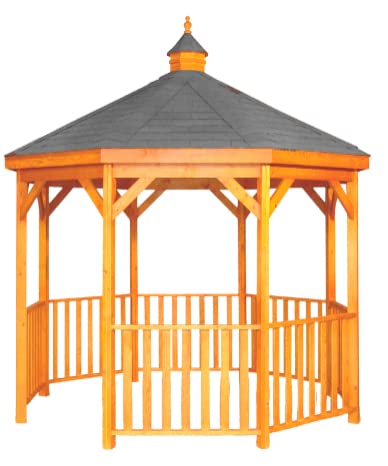 Amish-Crafted 12' Wood Octagon Gazebo-in-a-Box (Harvard Slate)